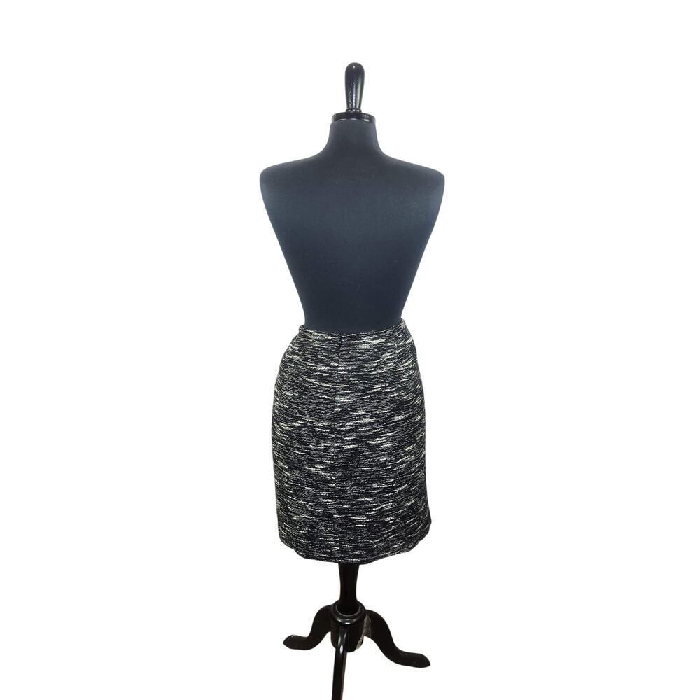 Talbots Wool Blend Skirt Short Pencil Straight Black White Classic 18W - Picture 2 of 5
